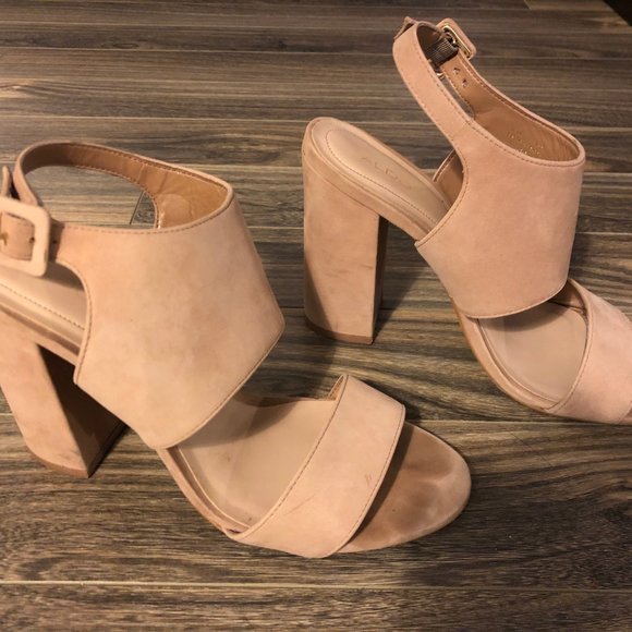 👡 Nude Wedge High Heels 👡